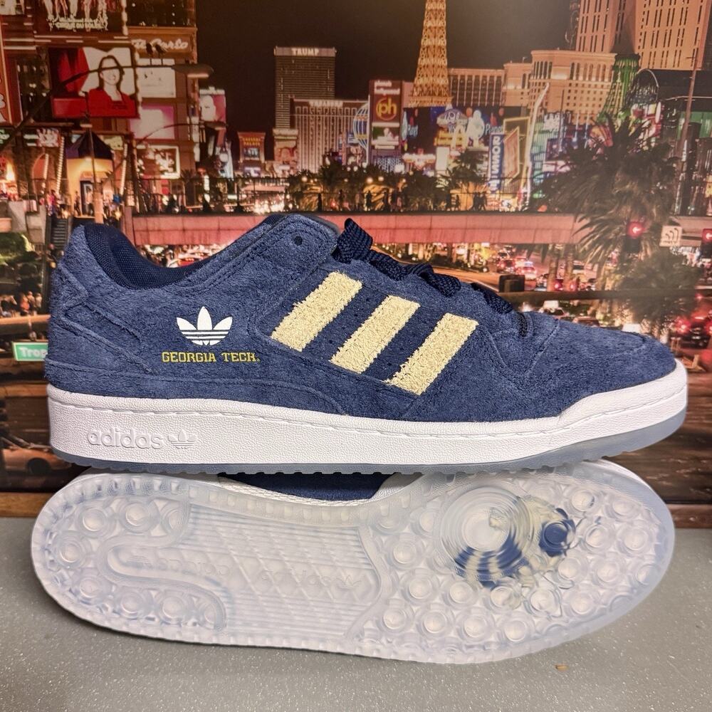 Men’s 10 adidas Forum Low Georgia Tech Yellow Jackets Sneakers Casual Shoes NCAA